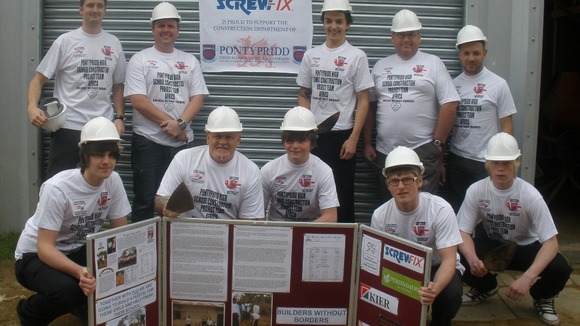 Pontypridd pupils and their teacher