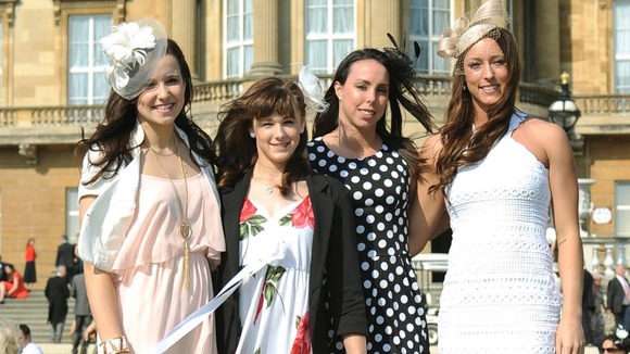 London 2012 Olympics Team GB Gymnasts (left - right) Hannah Whelan, Rebecca Tunney, Beth Tweddle and Imogen Cairns