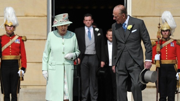 Queen Elizabeth II and the Duke of Edinburgh make their entrance