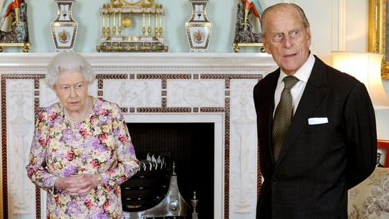 Duke of Edinburgh and the Queen at Buckingham Palace
