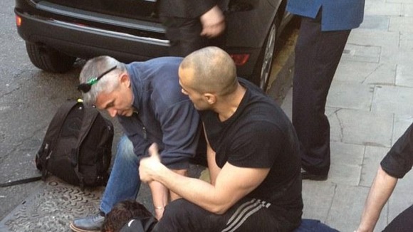 'Have-a-go heroes' stop a suspect in the street