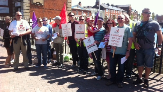 Striking ambulance workers
