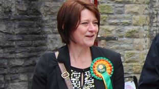 Leanne Wood in Maesteg