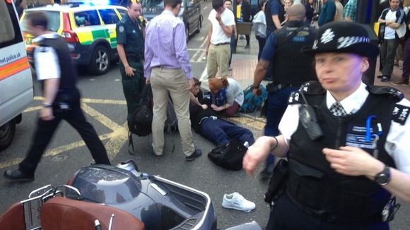 Members of the public rushed to help police at the scene on Thursday