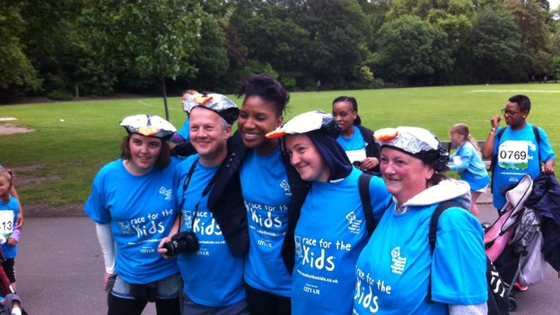 Denise Lewis and runners