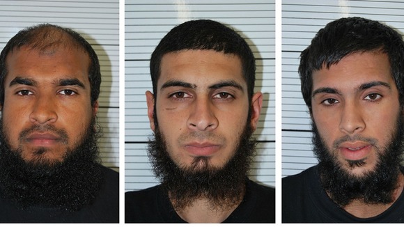Jewel Uddin, Mohammed Saud, Zohaib Ahmed, sentenced today at the Old Bailey.