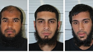Jewel Uddin, Mohammed Saud, Zohaib Ahmed, sentenced today at the Old Bailey.