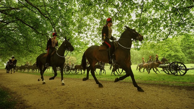 The King's Troop Royal Horse Artillery arrive