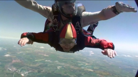 Sapper Jim Wilson takes part in the sky dive 