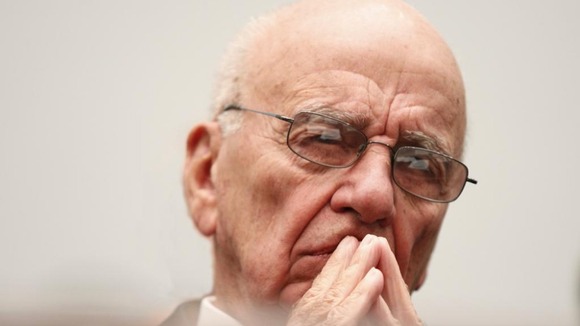 Rupert Murdoch looking pensive