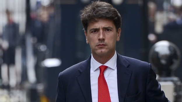 Davide Serra outside Downing Street.