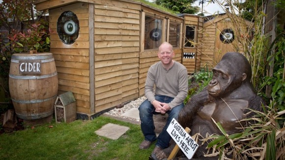 Luk Hollingworth outside his creation.