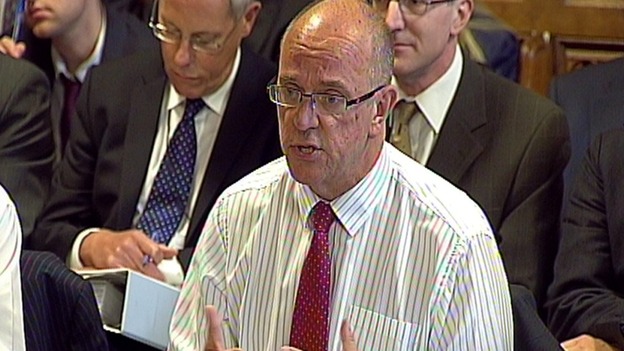 Outgoing NHS chief Sir David Nicholson before the Commons Public Accounts Committee