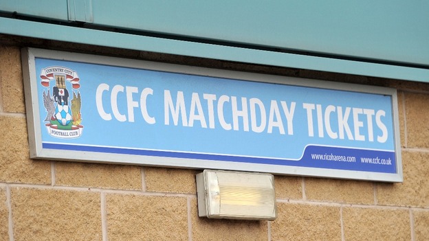 The match day ticket collection point at the Ricoh Arena, home of Coventry City.