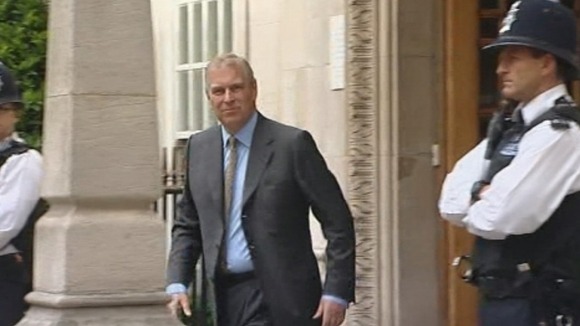 Prince Andrew leaves the London Clinic