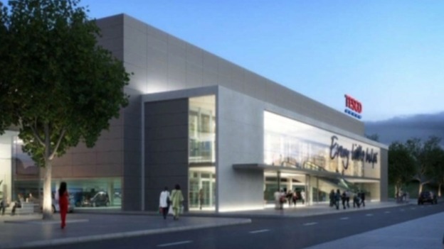 Artist's impression of the Tesco store