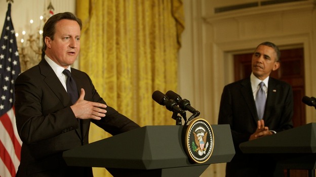 Prime Minister David Cameron with President Barack Obama at the White House in May.
