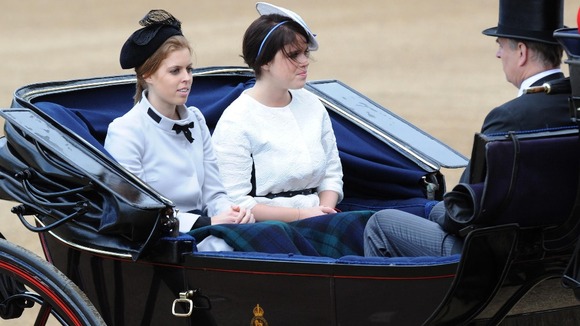 Princess Beatrice, Princess Eugenie and Duke of York.