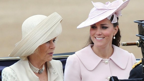 The Duchess of Cornwall and the Duchess of Cambridge.