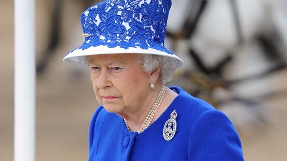 Queen Elizabeth II at Horse Guards Parade, London, during Trooping the Colour.