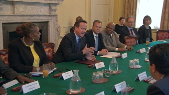 David Cameron in the Cabinet Room.