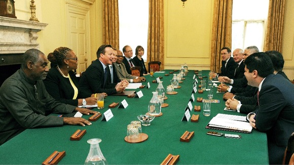 David Cameron hosts a meeting with the Heads of the Overseas Territories and the Chief Ministers of the Crown Dependencies
