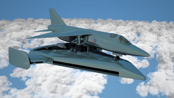 The fighter jet take-off platform.