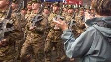 Soldiers welcomed home in Dumfries