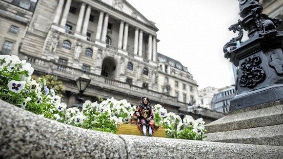 Sir John Houblon was positioned outside the Bank of England