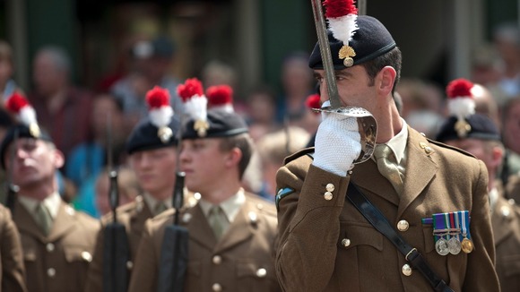 Marching soldiers