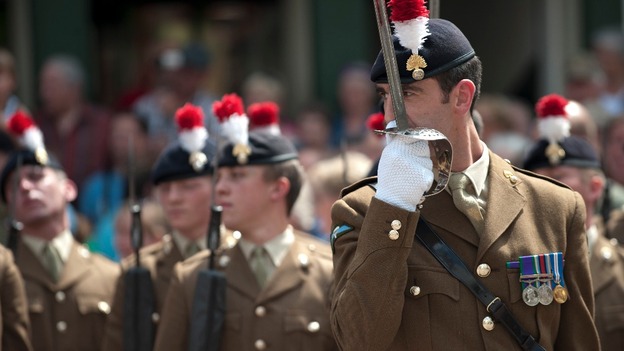 Marching soldiers