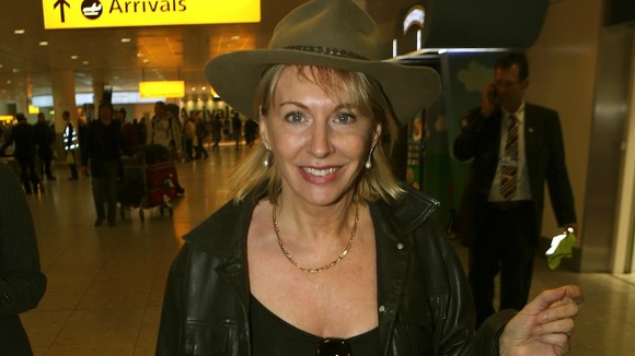 Nadine Dorries arrives back at Heathrow after her appearance on I'm a Celebrity...!