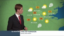 London forecast: Warm and humid for the next few days