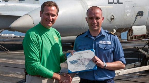 Sailor receiving qualification