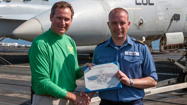 Sailor receiving qualification