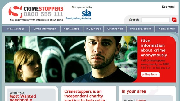 Crimestoppers website