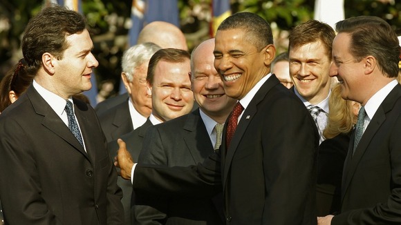 President Obama welcomes the Chancellor to the White House in March 2012
