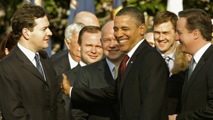 President Obama welcomes the Chancellor to the White House in March 2012