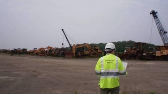 Inspecting an illegal site in North Bedfordshire