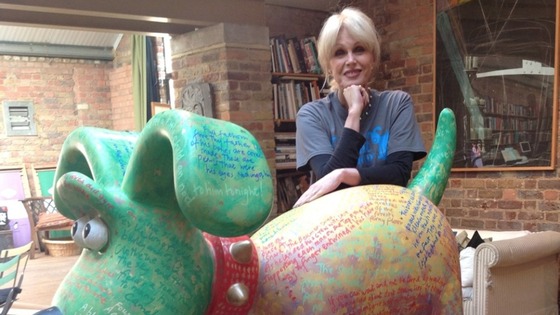 Joanna Lumley and Gromit