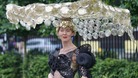 Flamboyant hats on show at Ladies' Day at Royal Ascot