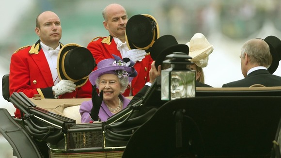 The Royal Procession makes its way down the course