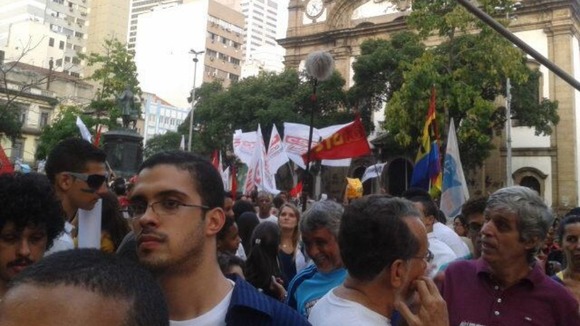 Thousands of people have arrived in Rio for the today's protest.
