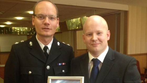 PC Adam Koch with bravery award