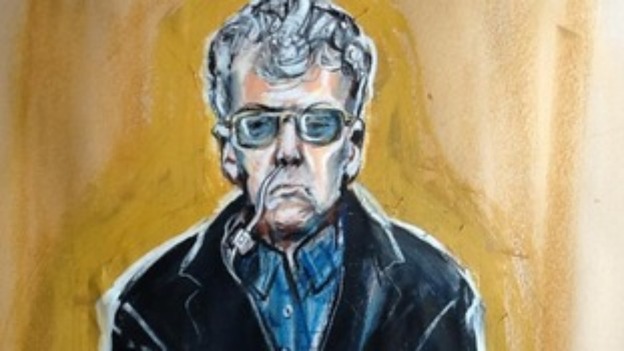 A court sketch of Moors murderer Ian Brady.