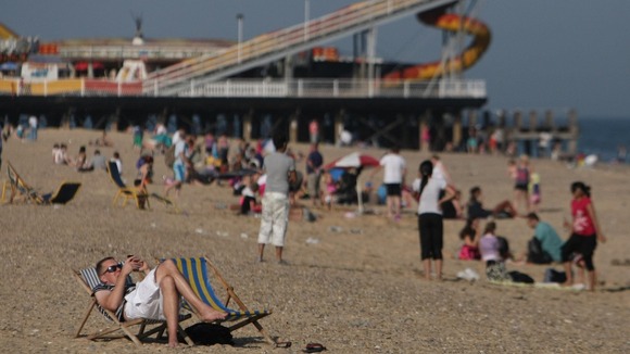 Savouring the sunshine at great Yarmouth