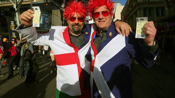 England and Scotland fans have both made their way to Brisbane to support the Lions