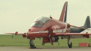 Red Arrows at RAF Scampton base