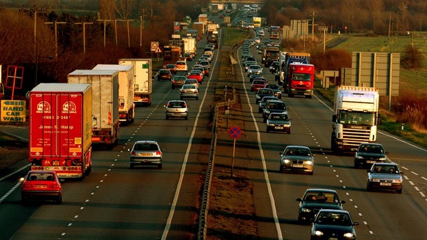 A congested section of the A14 in Cambridgeshire