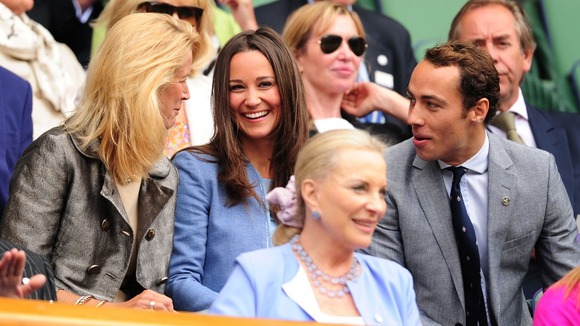 Pippa and James Middleton in the Royal Box at Centre Court